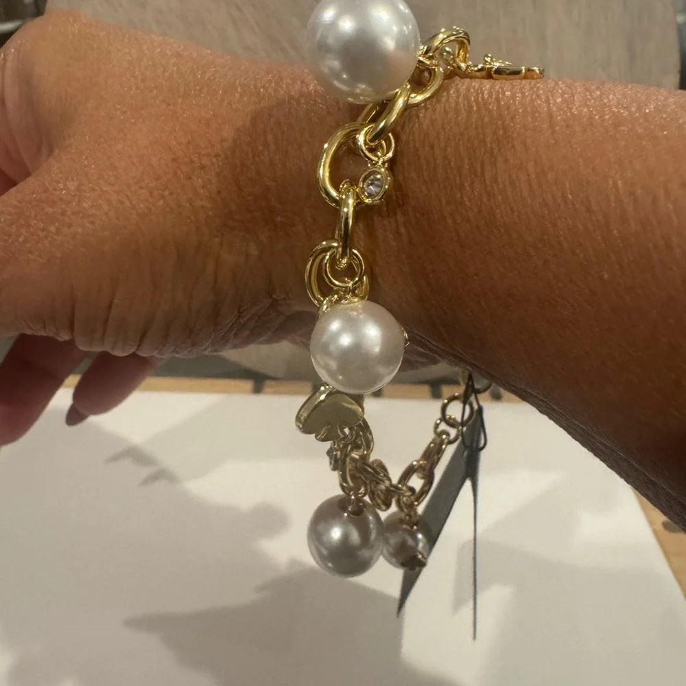 Kate Spade Gold Bracelet with Pearl Accents